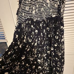 Free People black and white floral jumpsuit
